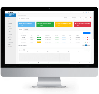 Mockup HRLOG – Vacaciones Aplicación en ordenador